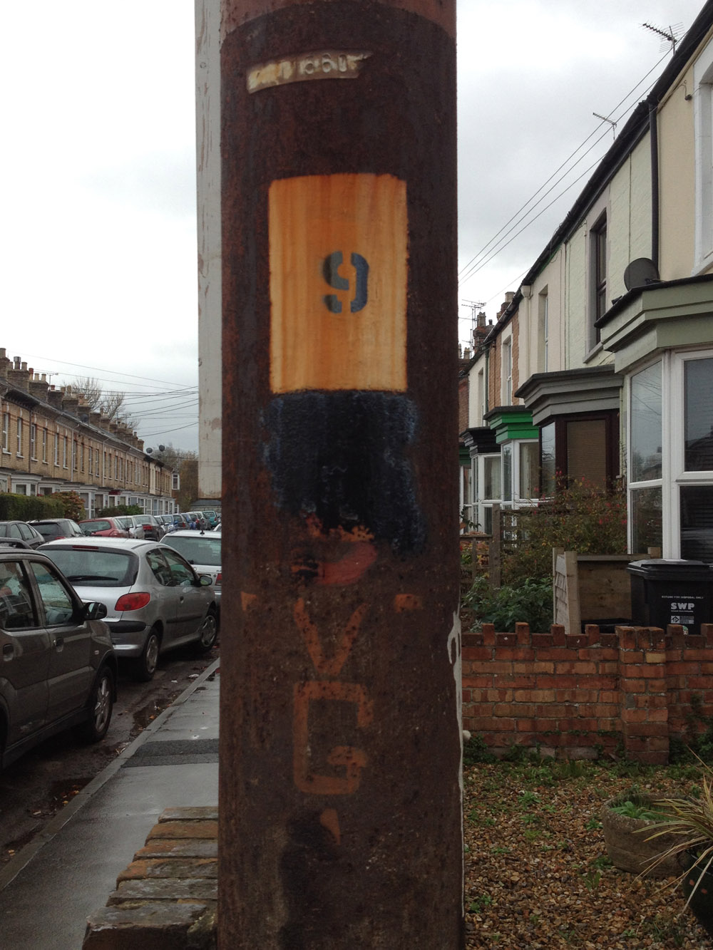 A metal power pole in Somerset