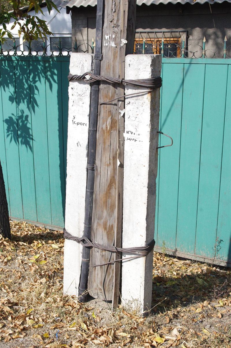 A splintered pole in Kazhakstan