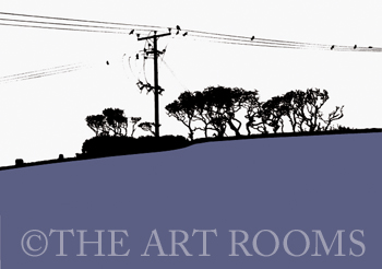 Telegraph Pole on a greeting card