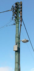 A cast iron pole