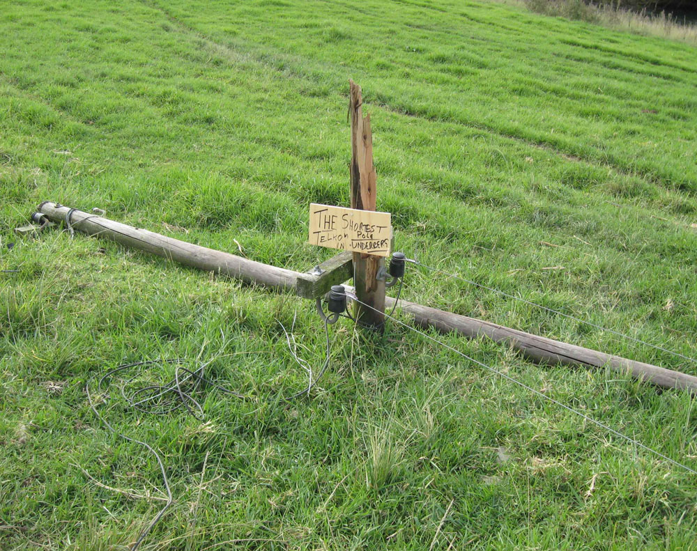 Unarguably the shortest telephone pole in Africa shortestpoleafrica