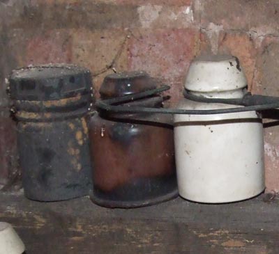 A Southern Railway Insulator made of ceramic and tin