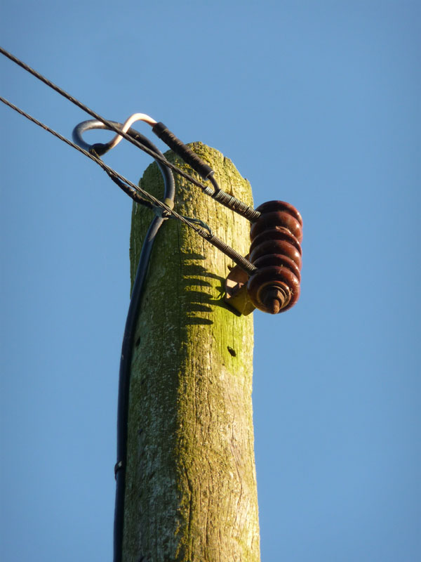 Close up of the business end A pole near Abergavenny, Wales