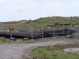 new pole yard, Loch Carnan, S. Uist.